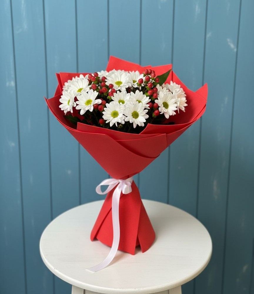 Букет цветов из: Хризантемы в Зональной Станции