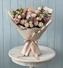 Букет цветов из:  Розы и Лизиантусы #REPLACE_PRED# Зональной Станции