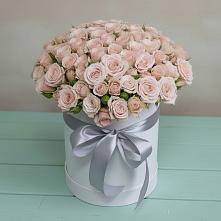 Цветочная композиция из Розы в шляпной коробке в Зональной Станции