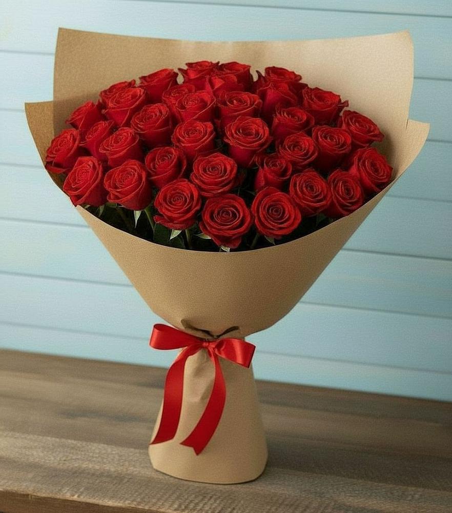 Букет Красные розы Милано в Зональной Станции