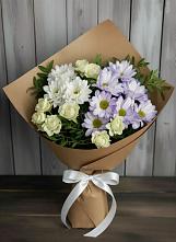 Букет цветов из:  Хризантемы и Розы в Зональной Станции