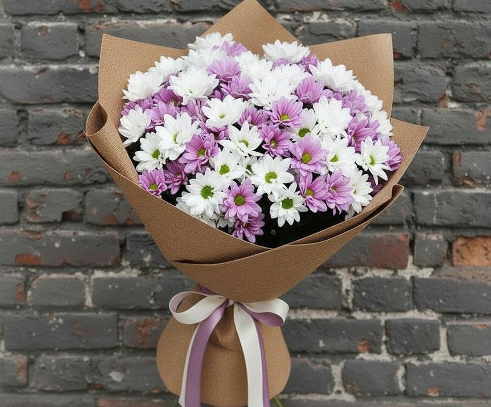 Букет цветов из: Хризантемы в Зональной Станции