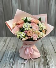 Букет цветов из:  Гвоздики, Розы и Хризантемы #REPLACE_PRED# Зональной Станции