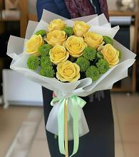 Букет цветов из:  Хризантемы и Розы в Зональной Станции