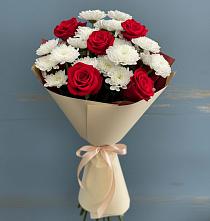 Букет цветов из:  Розы и Хризантемы в Зональной Станции