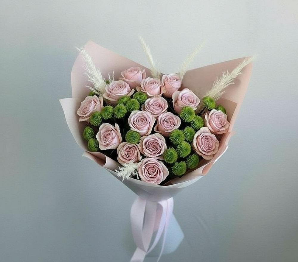 Букет цветов из: Розы и Хризантемы в Зональной Станции