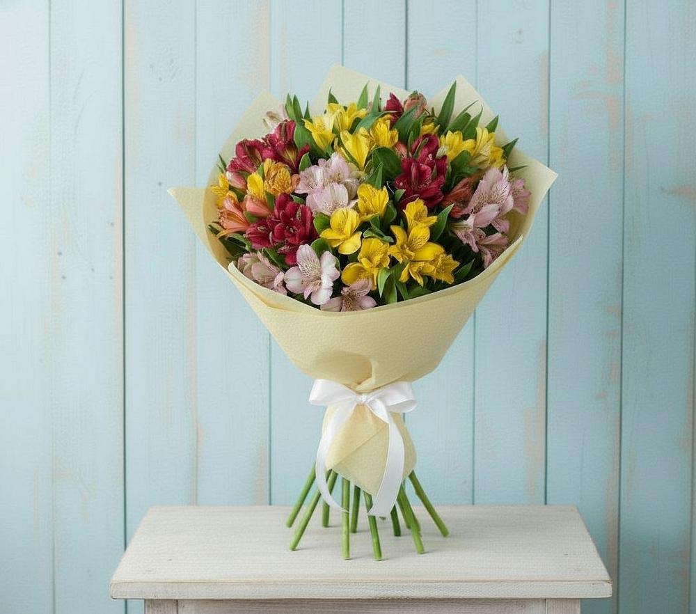 Букет цветов из: Альстромерии в Зональной Станции