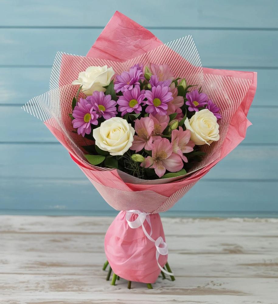 Букет цветов из: Герберы в Зональной Станции