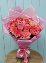 Букет 15 Розовых роз Равель #REPLACE_PRED# Зональной Станции