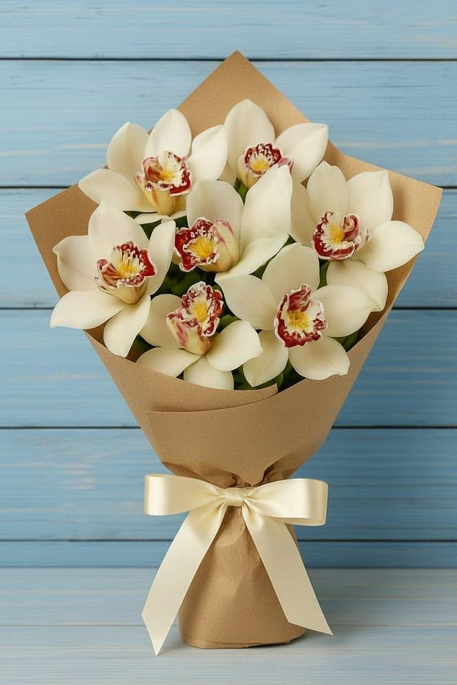 Букет цветов из: Орхидеи и Розы в Зональной Станции