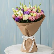 Букет цветов из:  Лизиантусы #REPLACE_PRED# Зональной Станции